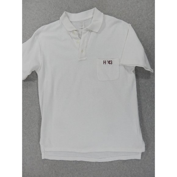 Harvard Crimson University Class Of 1943 Polo‎ Shirt (Men's Medium) White - Picture 1 of 6
